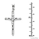 Medium Rod Crucifix Pendant in 14K White Gold - Classic thumb 1