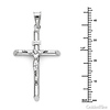 Medium Rod Crucifix Pendant in 14K White Gold - Classic thumb 1