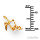 Stiletto Heel Shoe Charm Pendant in 14K Yellow Gold - Mini thumb 1
