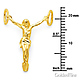 Petite Floating Jesus Body Crucifix Pendant in 14K Yellow Gold thumb 1