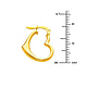Heart-Shape Small Hoop Earrings - 14K Yellow Gold thumb 1