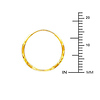 Diamond-Cut Satin Endless Small Hoop Earrings  - 14K Yellow Gold 1.5mm x 0.67 inch thumb 1