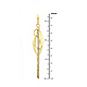 Intertwining Chandelier Tassel Earrings in 14K Yellow Gold 87mm thumb 1