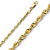 3mm 14K Yellow Gold Diamond-Cut Rope Chain Necklace 16-26in thumb 0