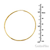 Diamond-Cut Satin Endless Large Hoop Earrings - 14K Yellow Gold 1.5mm x 2.16 inch thumb 1