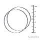 Faceted Endless Large Hoop Earrings - 14K White Gold 1.5mm x 1.8 inch thumb 1