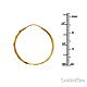 Faceted Endless Medium Hoop Earrings - 14K Yellow Gold 1.5mm x 1 inch thumb 1