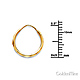 Faceted Endless Mini Hoop Earrings - 14K Yellow Gold 1.5mm x 0.5 inch thumb 1