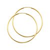 Polished Endless Large Hoop Earrings - 14K Yellow Gold 1.5mm x 2 inch thumb 0