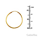 Polished Endless Medium Hoop Earrings - 14K Yellow Gold 1.5mm x 1 inch thumb 1