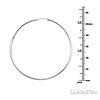 Polished Endless Large Hoop Earrings - 14K White Gold 2mm x 2.16 inch thumb 1