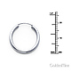 Polished Endless Small Hoop Earrings - 14K White Gold 2mm x 0.8 inch thumb 1