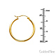 Polished Hinge Medium Hoop Earrings - 14K Yellow Gold 2mm x 1 inch thumb 1