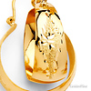 Thick Diamond-Cut Star Small Bangle Hoop Earrings - 14K Yellow Gold thumb 2