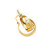 Thick Diamond-Cut Star Small Bangle Hoop Earrings - 14K Yellow Gold thumb 0