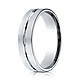 6mm Flat Groove Comfort Fit 14K White Gold Benchmark Wedding Ring thumb 1