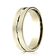 6mm Flat Groove Comfort Fit 14K Yellow Gold Benchmark Wedding Band thumb 1
