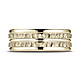 7.5mm 14K Yellow Gold Double Hammered Center Benchmark Wedding Band thumb 1