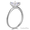 1.25CT Knife-Edge Princess-Cut CZ Engagement Ring Solitaire in 14K White Gold thumb 1