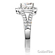 Split Shank Halo 1-CT Heart-Cut CZ Engagement Ring in 14K White Gold thumb 2