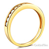 3mm 11 Channel-Set Round-Cut CZ Wedding Band in 14K Yellow Gold thumb 1