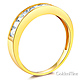 8-Stone Princess-Cut Channel-Set CZ Wedding Band in 14K Yellow Gold 0.75ctw thumb 1