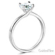 Bypass 1-CT Round-Cut CZ Engagement Ring Solitaire in 14K White Gold thumb 1