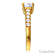 Trellis Cathedral 1-CT Round-Cut CZ Engagement Ring in 14K Yellow Gold thumb 2