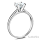 Cathedral Solitaire 1-CT Round-Cut CZ Engagement Ring in 14K White Gold thumb 1