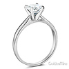 Cathedral Solitaire 1-CT Round-Cut CZ Engagement Ring in 14K White Gold thumb 1