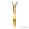 Cathedral-Set 1-CT Round-Cut CZ Engagement Ring in Two-Tone 14K Yellow Gold thumb 2