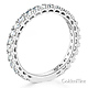 2.5mm Scallop Round-Cut CZ Eternity Ring Wedding Band in 14K White Gold 0.75ctw thumb 1