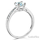 1-CT Basket Cathedral Round-Cut & Pave CZ Engagement Ring in 14K White Gold thumb 1