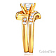 Contour 1.25CT Round-Cut with Side Stones CZ Engagement Ring Set in 14K Yellow Gold 2ctw thumb 2