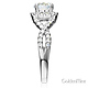 Woven 1.25CT Round-Cut Halo CZ Engagement Ring in 14K White Gold thumb 2