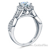Woven Criss-Cross Halo 1-CT Round-Cut CZ Engagement Ring in 14K White Gold thumb 1