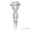 Woven Criss-Cross Halo 1-CT Round-Cut CZ Engagement Ring in 14K White Gold thumb 2