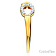 Flourish Round Cubic Zirconia Infinity Ring in Two-Tone 14K Yellow Gold - Women thumb 2