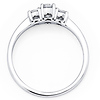Three Stone 14K White Gold Diamond Engagement Ring 0.55 ctw thumb 1