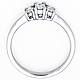 Three Stone Emerald Cut Diamond Engagement Ring 0.52 ctw thumb 1