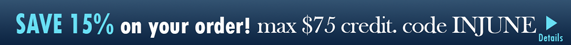 Save 15% on your order. max $75 credit. code INJUNE >