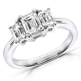 Emerald Cut Diamond Engagement Rings