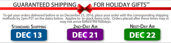Guaranteed Shipping Schedule for Holiday Gifts