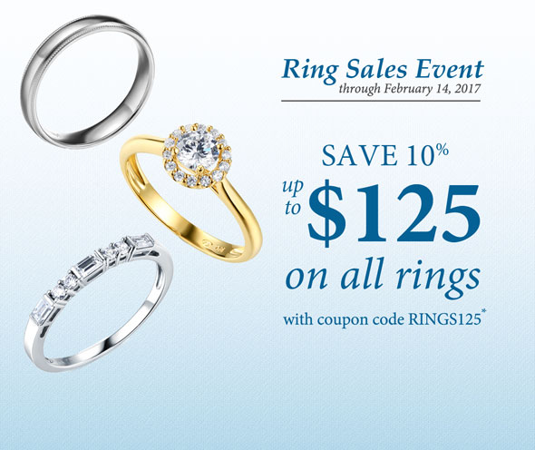 Ring Sales Event | Save 10% up to $125 off on all rings with coupon code, RINGS125*