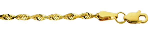 2.5mm Diamond Cut Rope Chain