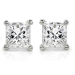 princess cut diamond stud earrings