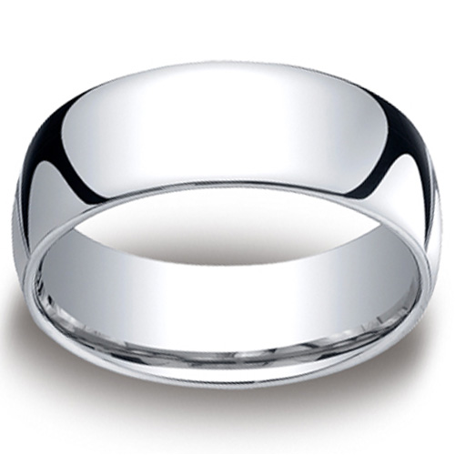 8mm Classic Light ComfortFit Dome Men's Wedding Band