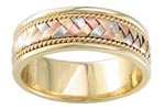 tri color gold ring