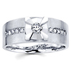 Men's Starburst 14K Diamond Wedding Band