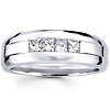 Princess Diamond Channel Set 14K White Gold Wedding Band